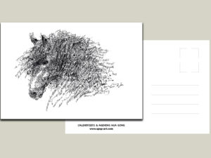 Carte postale Cheval