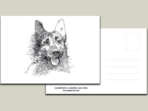 Carte postale Chien
