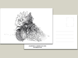 Carte postale Coq