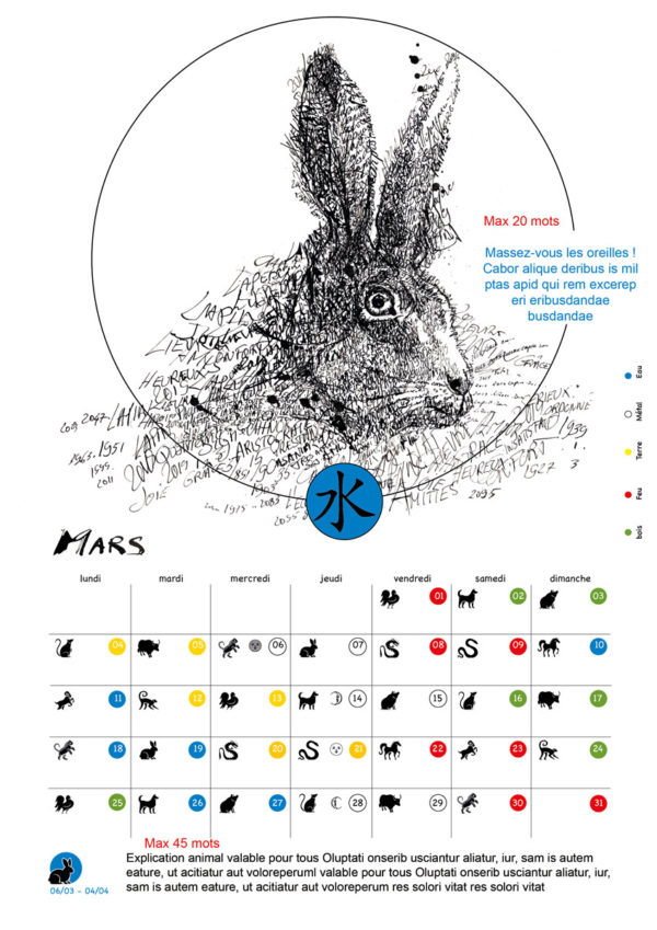 CALENDRIER CHINOIS – Rat de Métal 2020 – Image 3